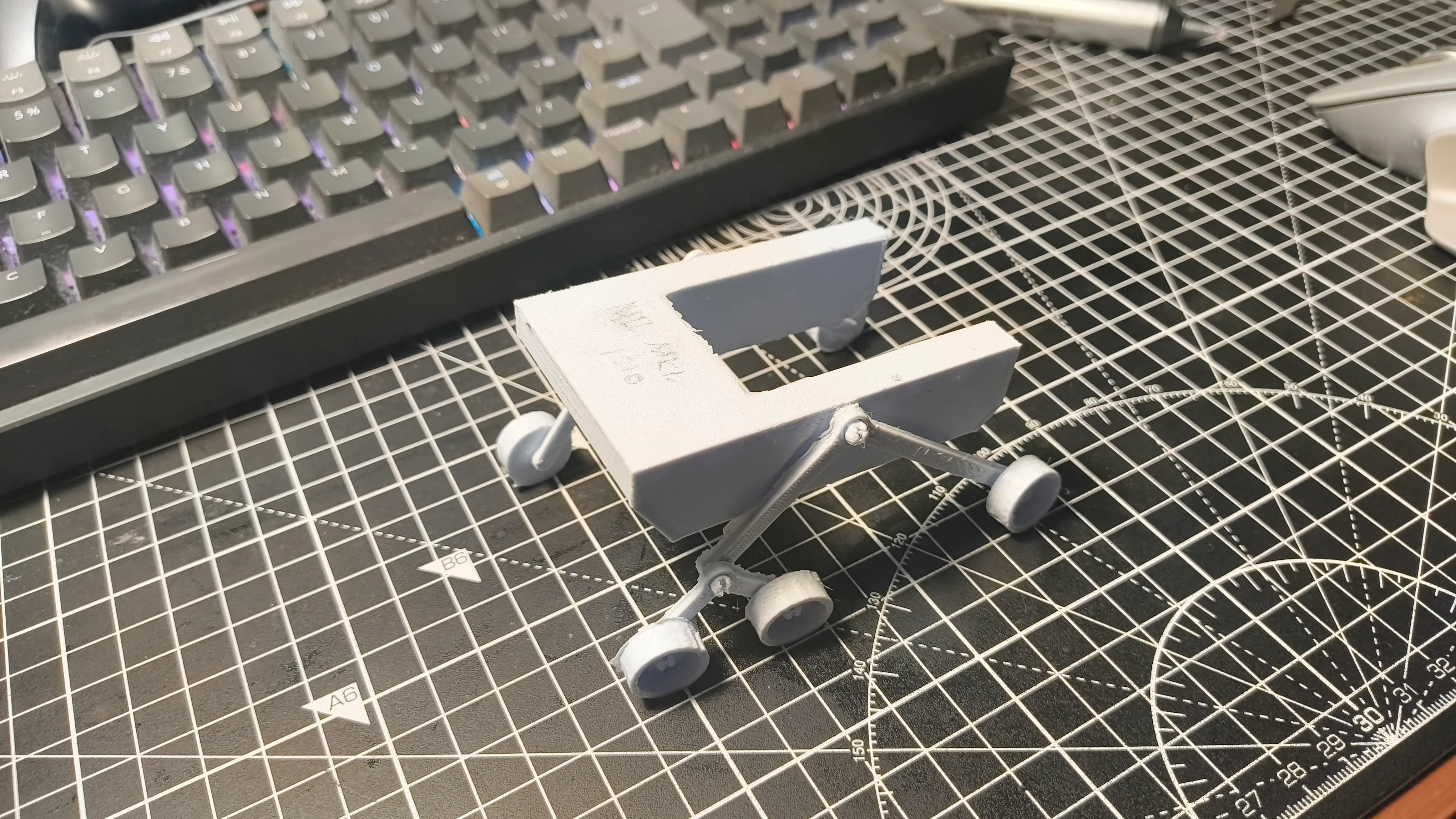 N.E.I.L. scale model — front three-quarter view