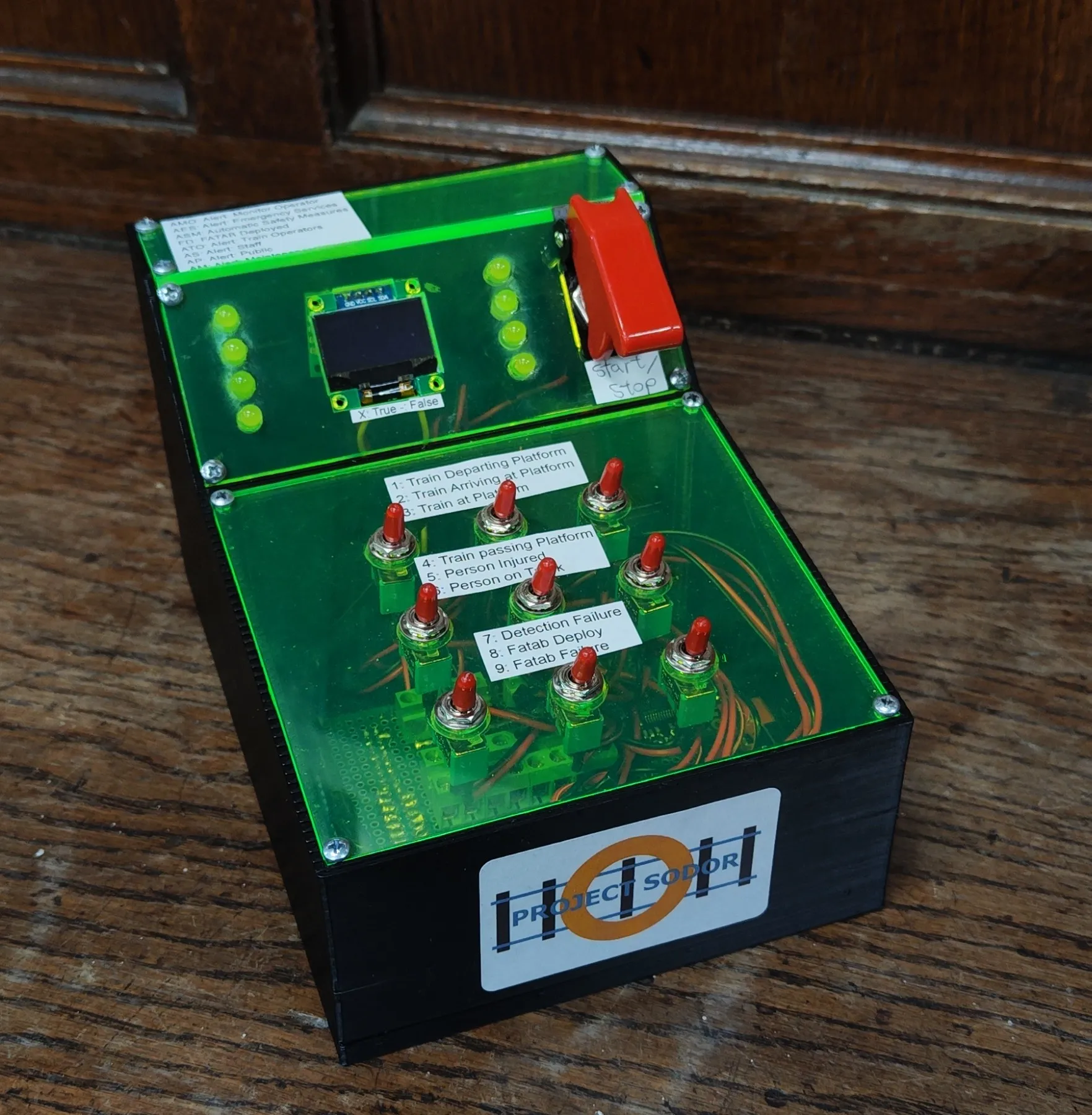 The Arduino-based verification prototype with Project SODOR branding